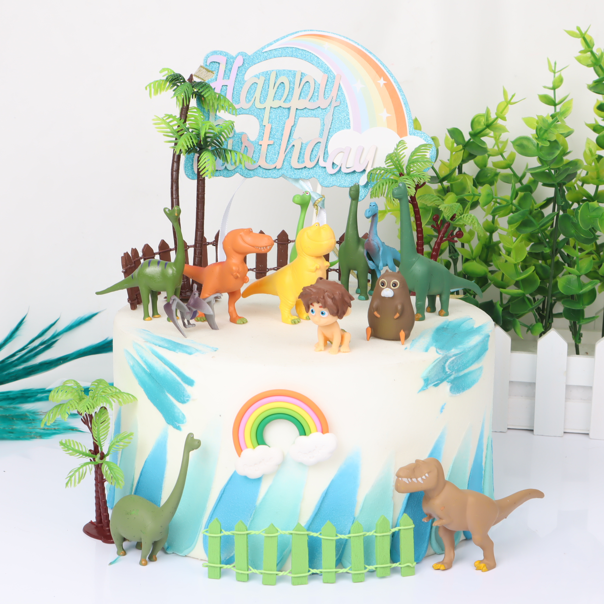 Birthday Cake Decoration Dinosaur Little Boy Children Birthday Creative Subject Diy Baking Cake Pendulum plugin