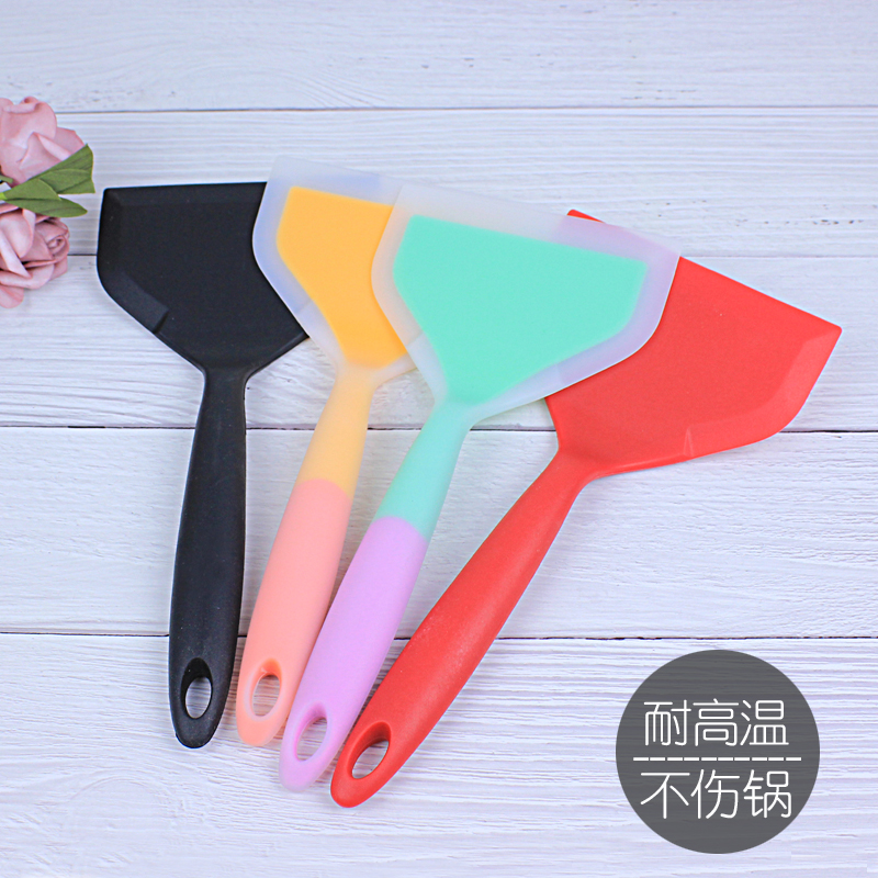 High temperature resistant silica gel frying shovel without dipping into the pan with yuzu burning pan shovel flat bottom shovel pancake thick egg burning pancake turner