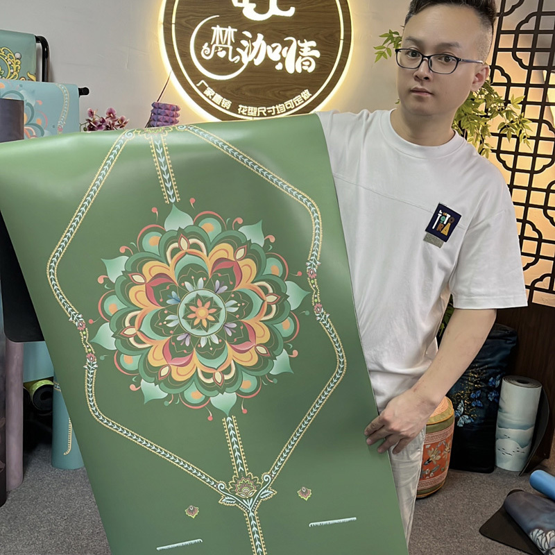 High-Quality Natural Rubber Over-Estimated Pu Professional Yoga Shock-Absorbing Non-Slip Home Yoga Fitness Mat Thickened New Model
