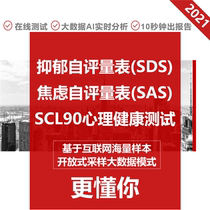 Depression Test Anxiety Test Mental Health Symptom Assessment Scale Sensitive Obsessive-compulsive disorder SCL90 Diagnostic Sheet