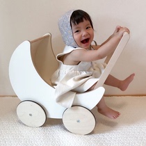 (ooh noo) baby wooden trolley House pram toys 100% European imports