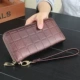 Ví nữ mùa thu 2018 mới hình thoi phiên bản Hàn Quốc của túi khóa kéo dài dập nổi túi ly hợp nam túi xách điện thoại di động ví vascara