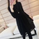 Sản phẩm mới mùa thu đông váy ren hàn quốc tay dài cộng với size M của phụ nữ béo chiều dài trung bình cộng với váy nhung dày đế - Sản phẩm HOT
