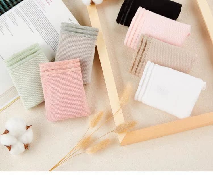 Bốn mảnh Hàn Quốc ren bông eo đồ lót nữ màu kẹo thoáng khí đơn giản thể thao gió thư tam giác quần đáy quần lót đùi