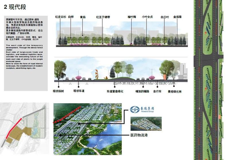 T294城市道路景观绿化设计方案参考案例平面分析效果图素...-25