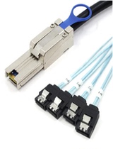 New sas server data cable SFF-8088 MINI SAS 26P to 4 SATA cable 1m