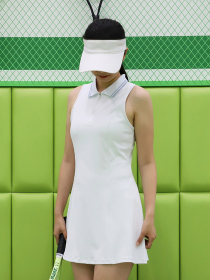 2025 새로운 빠른 건조 고가의 미국 스포츠 여성 테니스 스커트 슈트 반 노출 레깅스 드레스