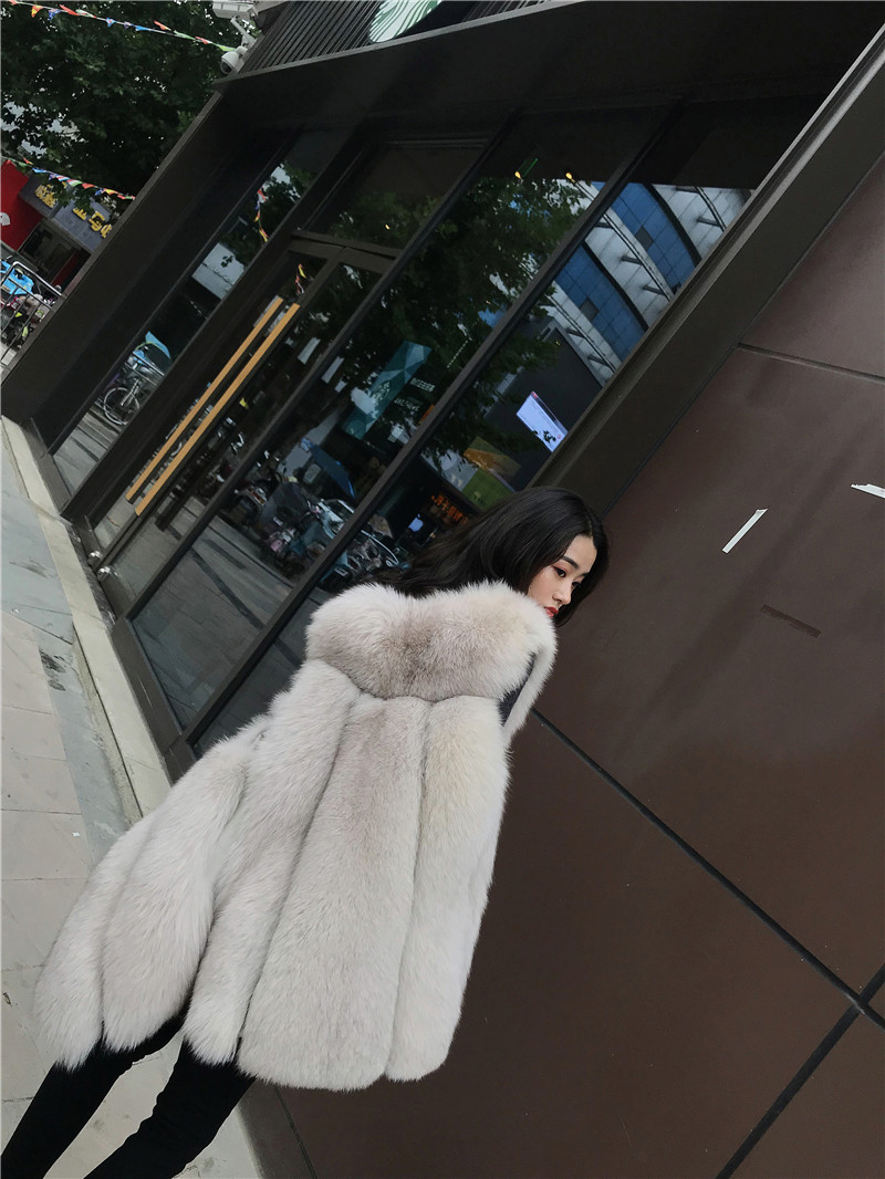 2018 thu đông mới giả lông cáo lông thú vest nữ dài phần thon gọn phiên bản Hàn Quốc của áo vest lông khoác lông cừu