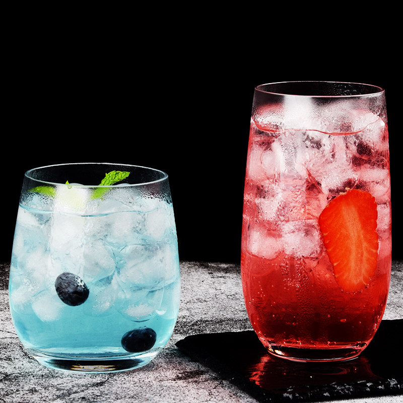 Mull Snow Cup Oval Transparent Glass Cup Yoghurt Mulus Cup Big Belly Cup Beer Cups of Milk Cup-Taobao