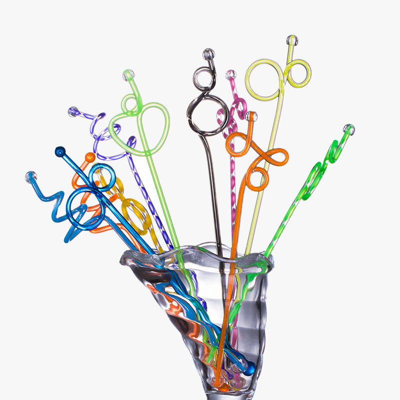 Creative Acrylic Tune Wine Stirring Stick Milk Tea Coffee Blend Juice Stick Cocktail Spiral Spoiler 10-Taobao
