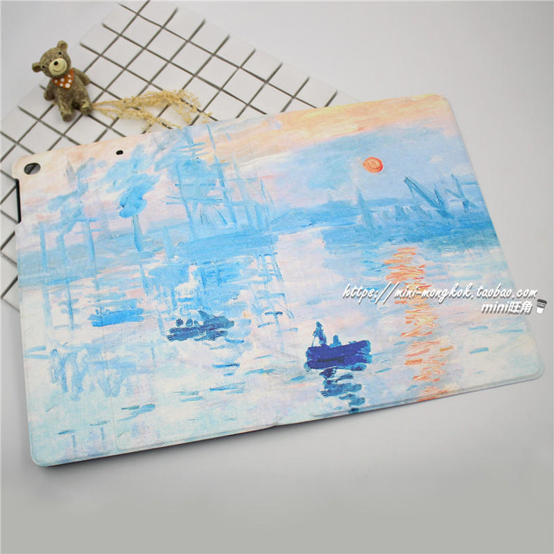 Monet sunrise applies to Apple ipad2018 fifth-generation sixth-generation protective sleeves 9 7 inch air2 flat hardshell