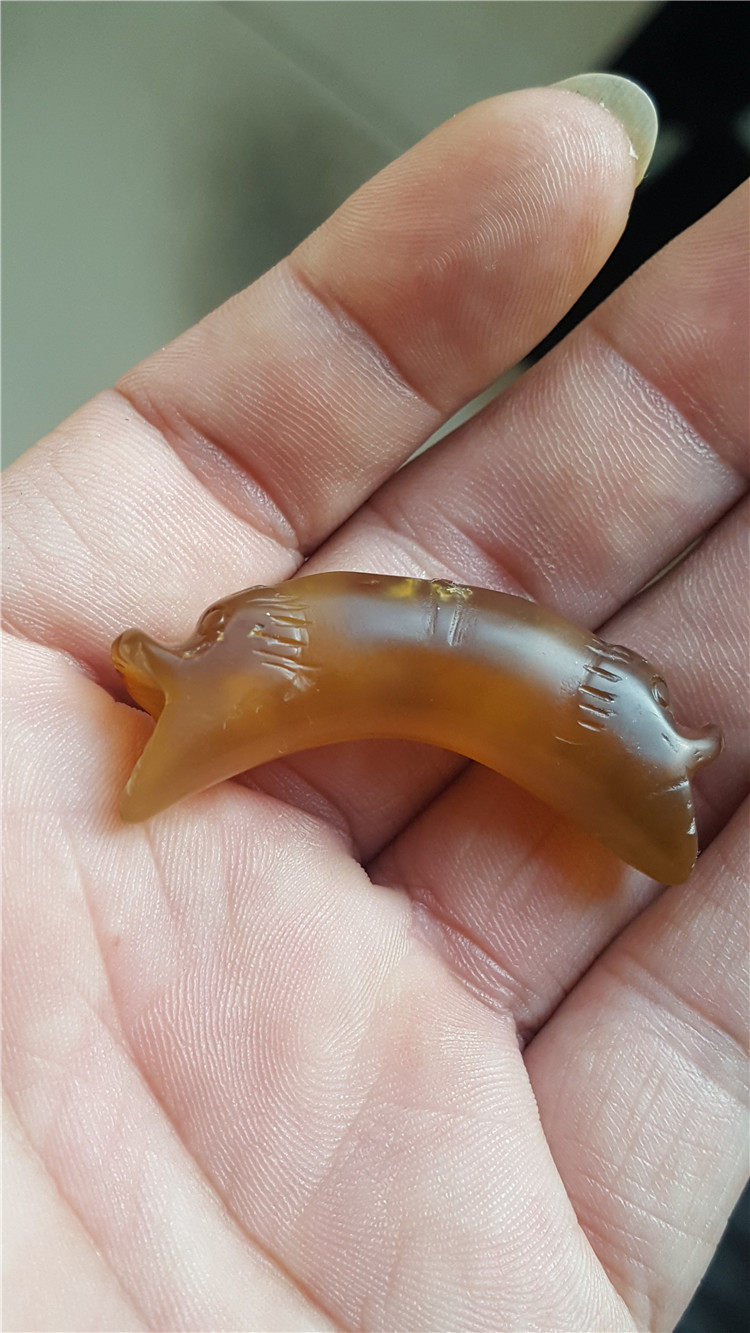 Liao Dynasty old agate double faucet accessories 45mm long middle hole with three-way function bag old wear collection necklace