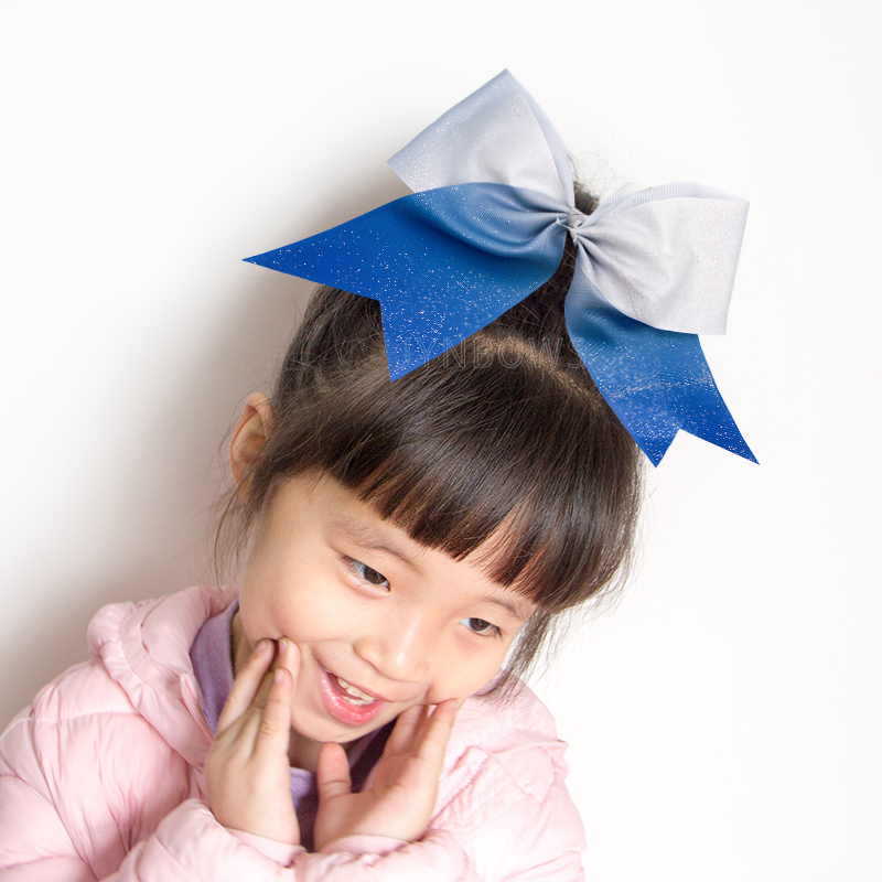 Girls and children's gradient cheerleading headgear children cute aerobics headgear sports meeting cheerleading bow headband