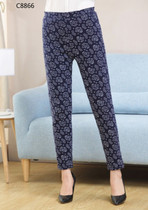 Middle-aged cotton clothes Emei womens thin cotton warm mulberry silk mothers clothing grandma floral cotton pants