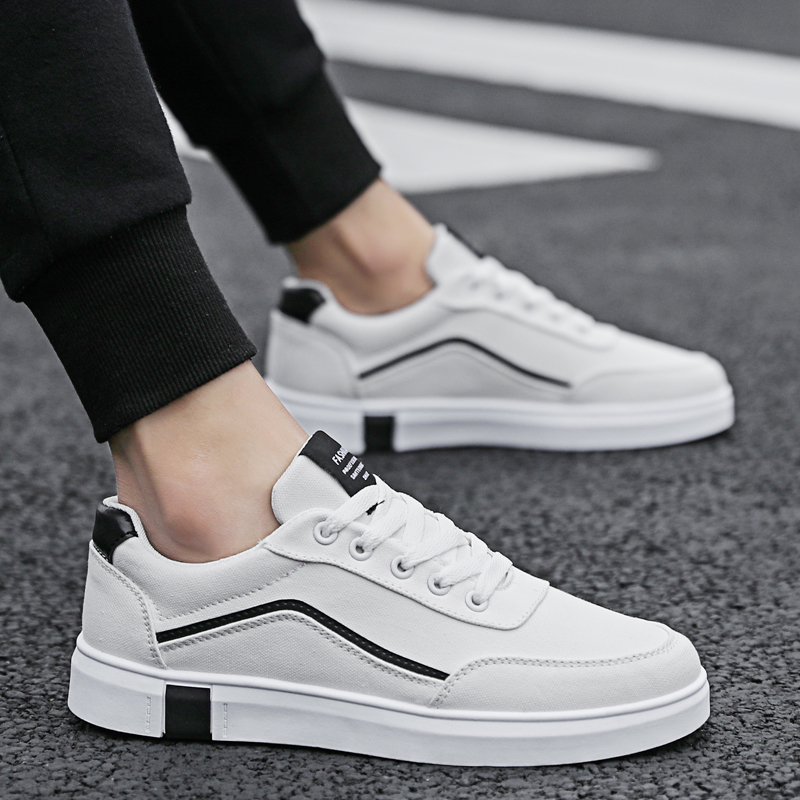 Hong Kong casual plate shoes men 2022 new canvas shoes and Korean trend men's shoes fashion and breathable small white shoes spring