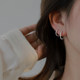 Light luxury diamond earrings 925 sterling silver niche design earrings summer 2022 new earrings circle earrings women's fashion