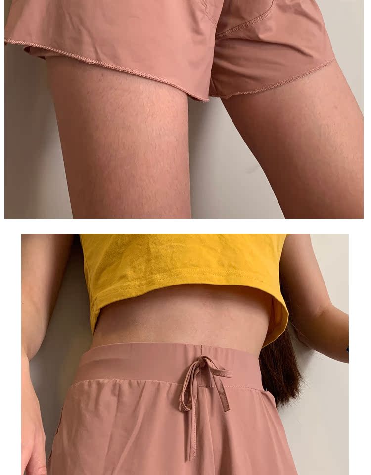 Nữ thể thao kích thước lớn quần short nhanh khô quần chống đai lót yoga tập thể dục chạy thể dục quần thể dục thấm mồ hôi và nhanh khô - Quần thể thao quần chạy bộ
