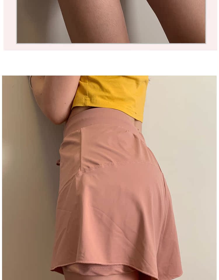 Nữ thể thao kích thước lớn quần short nhanh khô quần chống đai lót yoga tập thể dục chạy thể dục quần thể dục thấm mồ hôi và nhanh khô - Quần thể thao quần chạy bộ