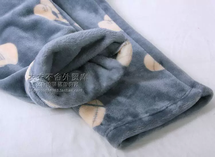 Đồ ngủ nam mùa đông và mùa đông flannel dài tay mùa đông thiết lập dịch vụ nhà lông cừu san hô cộng với kích thước cộng với nhung dày ấm áp