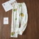 Quần pyjama cotton nguyên chất, quần tây nữ, phần mỏng mùa xuân, mùa thu và mùa hè, phần mỏng bằng cotton, quần ở nhà đơn giản và tươi mới của Nhật Bản - Quần tây