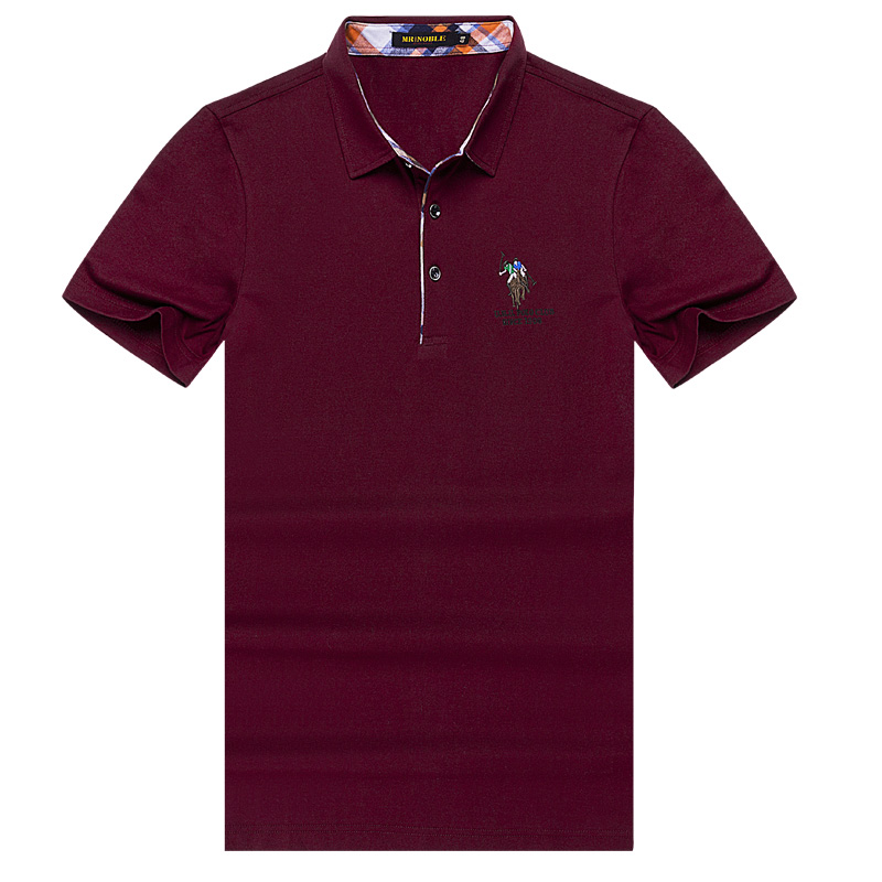 Nhãn hiệu nam cỡ lớn kinh doanh giải trí ngắn tay T-shirt mùa hè mỏng nửa tay áo D-shirt lật cổ polo cotton t-shirt