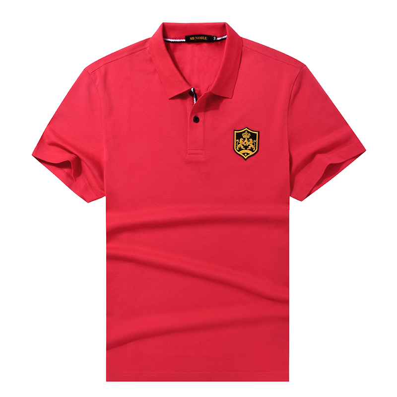 Nhãn hiệu nam cỡ lớn kinh doanh giải trí ngắn tay T-shirt mùa hè mỏng nửa tay áo D-shirt lật cổ polo cotton t-shirt