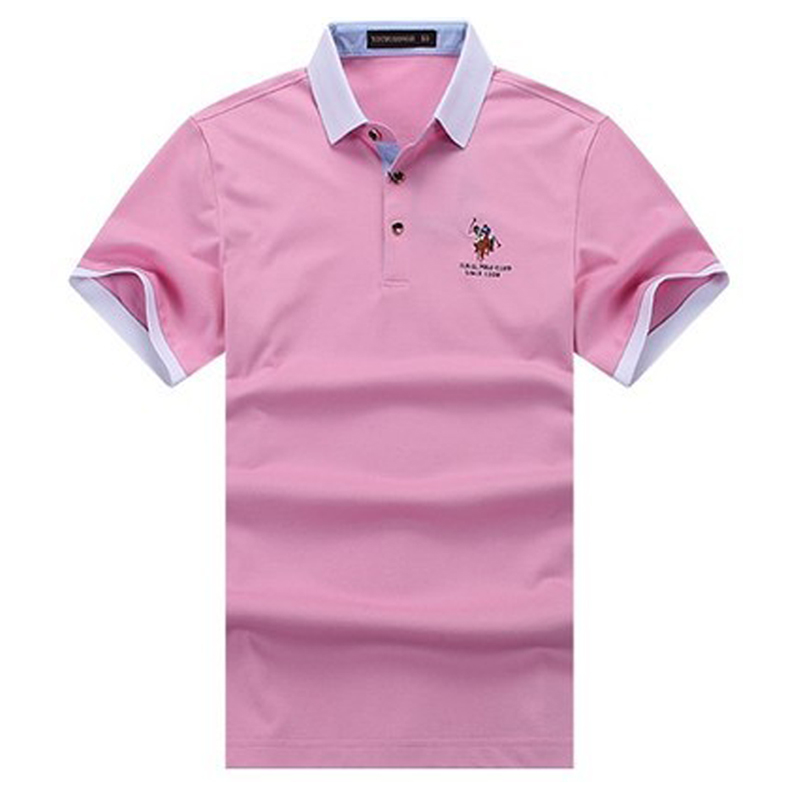 Nhãn hiệu nam cỡ lớn kinh doanh giải trí ngắn tay T-shirt mùa hè mỏng nửa tay áo D-shirt lật cổ polo cotton t-shirt