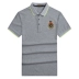Áo thấm mồ hôi POLO áo sơ mi nam ve áo ngắn tay nam trẻ trung kích thước lớn màu rắn cotton xòe nửa tay