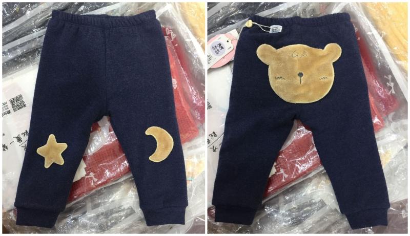 恩 18 quần bé mùa đông quần bé nam kho báu nữ kho báu quần cotton dày bé cộng với quần nhung quần áo trẻ sơ sinh