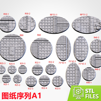 Nightclub 3D Red Wax Print A1 2 3 Warhammer Battle Chess Scene Chassis Floor Tiles 25 32 40 50 60 80mm