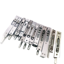 Anti-theft door latch old-fashioned Buyang hidden pin heaven and earth door pin 6 inches 8 inches with toothed round head door lock stainless steel latch