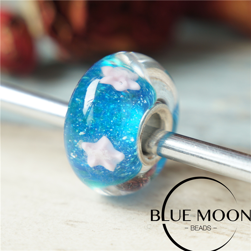 Bluemoon Beads Original Glass Beads Blue Planet Beads Suitable for Pandora Bracelets