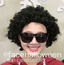 Clown children beauty explosion head wig funny black headdress male non-mainstream Halloween performance stage props