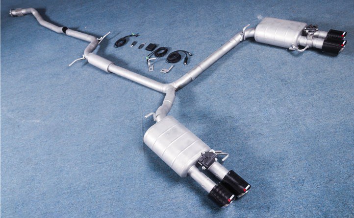 Suitable for Audi A3 A4L A4L A6L A6L A7 Q5 Q3 modified exhaust pipe front midtail remote control valve sound-Taobao