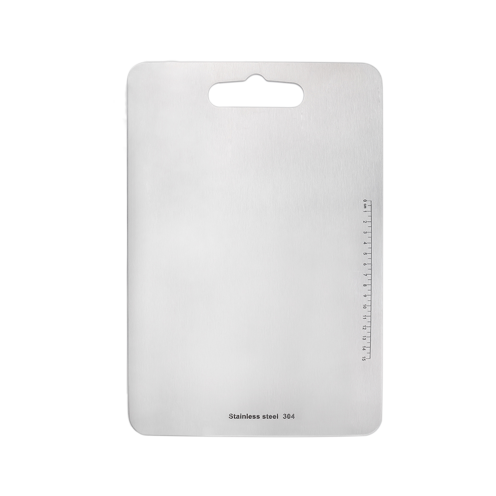 Thickened 304 stainless steel cutting cutting board Home rectangular rolling panel and panel case plate cut fruit chopping block