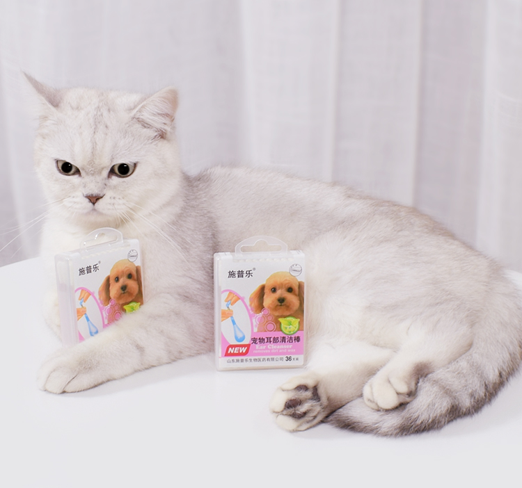 Mèo trắng nhật ký thú cưng tai mèo làm sạch tai trôi tai mèo rửa tai nhỏ tai bông gạc chống tai - Cat / Dog Beauty & Cleaning Supplies lược furminator