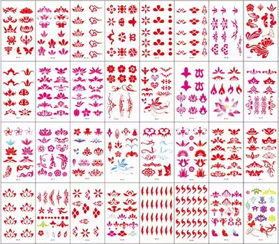 Eyebrow stickers new flower accessories tattoo stickers forehead stickers makeup stickers face drill face jewelry costume stickers forehead