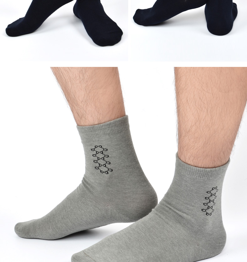 Cotton Văn hóa Bít tất nam Than tre Bít tất nam Tất vớ Vớ thể thao thoáng khí Mùa thu và mùa đông dày tất