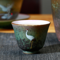 Taoist vintage hand-painted tea cup Japanese Kung Fu tea Teacup Ceramic master cup Single cup large tea bowl