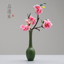 Zen Chinese coarse pottery vase Vintage flower arrangement Desktop ornament Small vase Ceramic home soft decoration