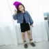 Bộ đồ mùa thu 2018 cho bé gái lớn thời trang Hàn Quốc mùa xuân và áo khoác denim mùa thu hai dây váy quần đồ bơi trẻ em quần rời Phù hợp với trẻ em