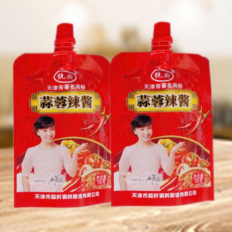 Authentic Tianjin Tongchu garlic chili sauce spicy sauce barbecue sauce 100g 15 bags