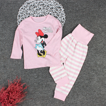 Foreign trade baby autumn cotton suit childrens home clothing autumn girls belly pants Daily