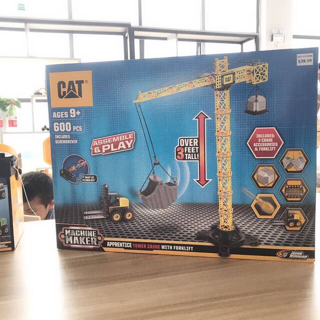Cat Tower Crane Forklift Combination Assembly Toy Kidsren's Gift