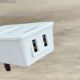 Huntkey Home Travel Multifunctional Plug with Dual USB Ports 2.1A Mini Wireless Power Strip Power Converter