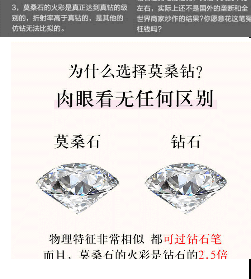 Серебряное ожерелье d色贝母微笑莫桑石项链925纯银镀铂金韩国时尚女ins吊坠配饰礼物