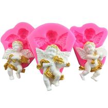 Violin childrens toy simulation 3 Angels playing violin Angel beating drum Angel instrument silicone mold