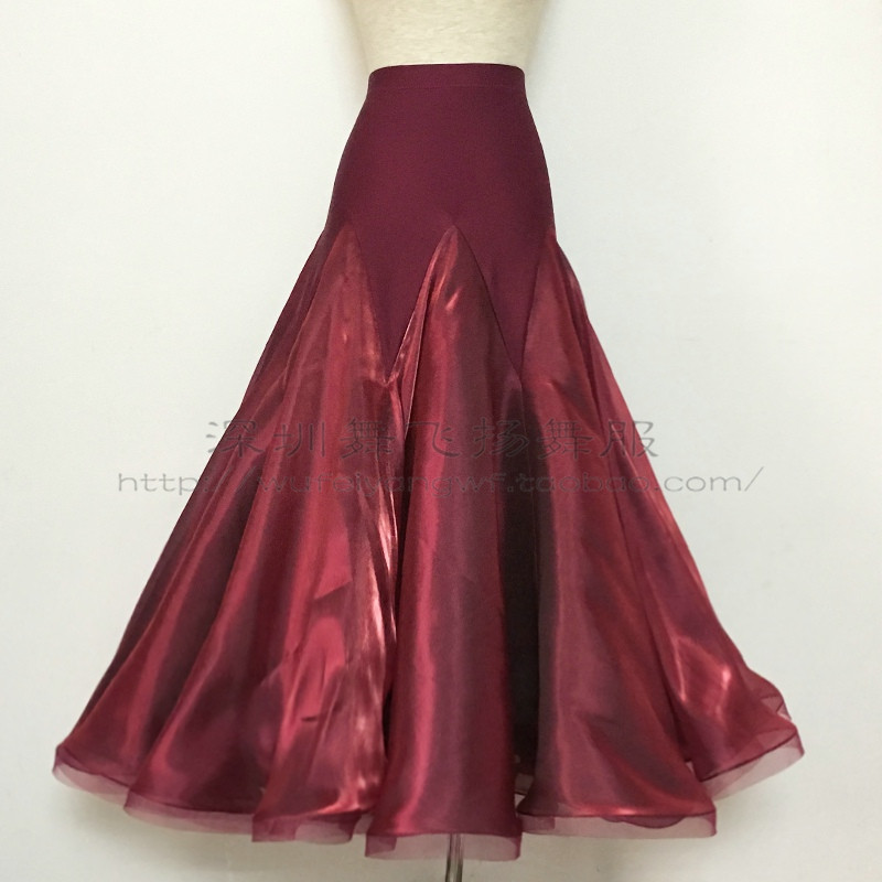 Dance flying Jan's new Morden dance dress practice dress lady big swing half body dress Social dance dresses waltz KD120