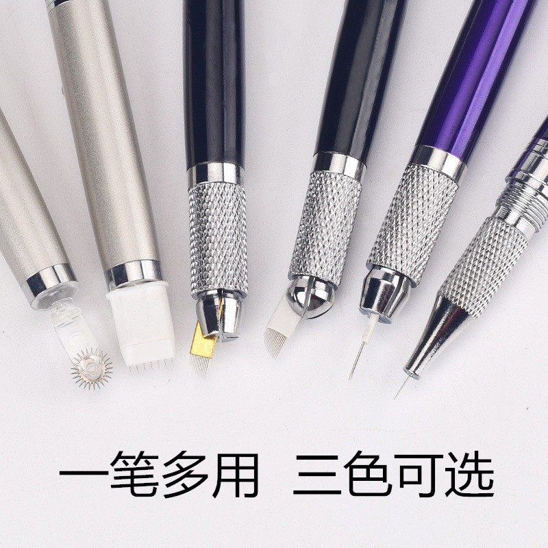 韩式半手工打雾笔 纹绣线条笔手工刀 纹绣专用手工笔三用笔