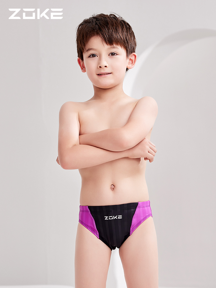 Zhouke's new youth triangle medium and large children's boys' summer professional training swimming competition quick-drying swimming trunks